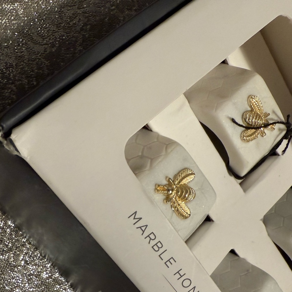 Marble Honeycomb Napkin Rings
